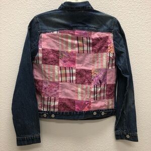 Jean patchwork denim jacket Girls Medium